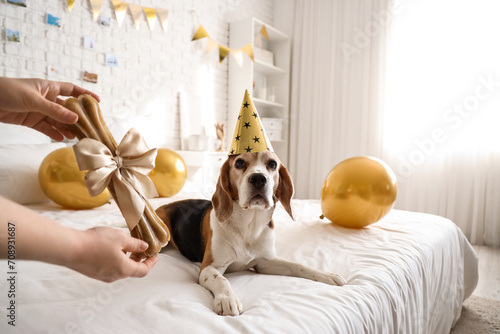 Woman celebrating birthday ...