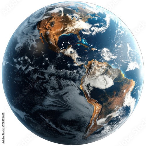 Earth Model Isolated on Transparent or White Background, PNG