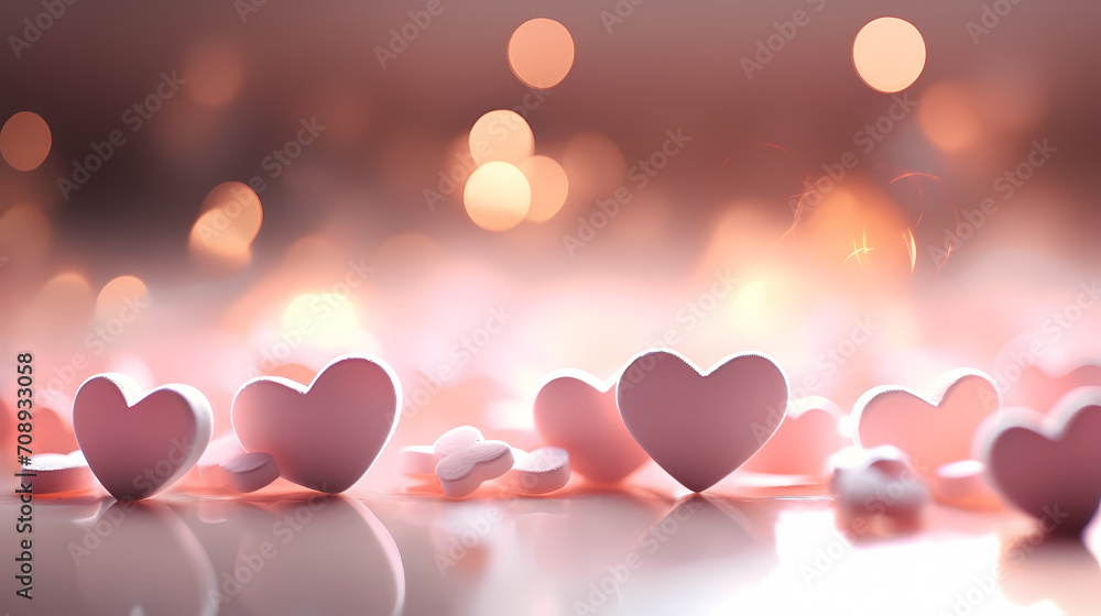 Valentine's Day, love and romance background, background with heart shapes Valentine's Day, love and romance background, background with heart shapes