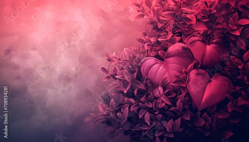 Valentine's Day Romance with Heart-Shaped Leaves