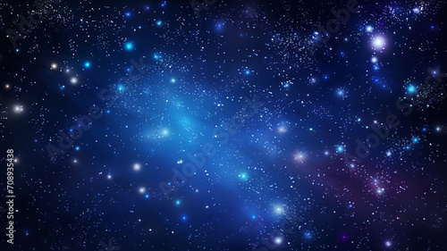 stars in the universe with blue