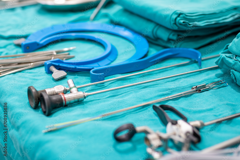 Shot of a tray of surgical equipment in an operating theatre Shot of a tray of surgical equipment in an operating theatre