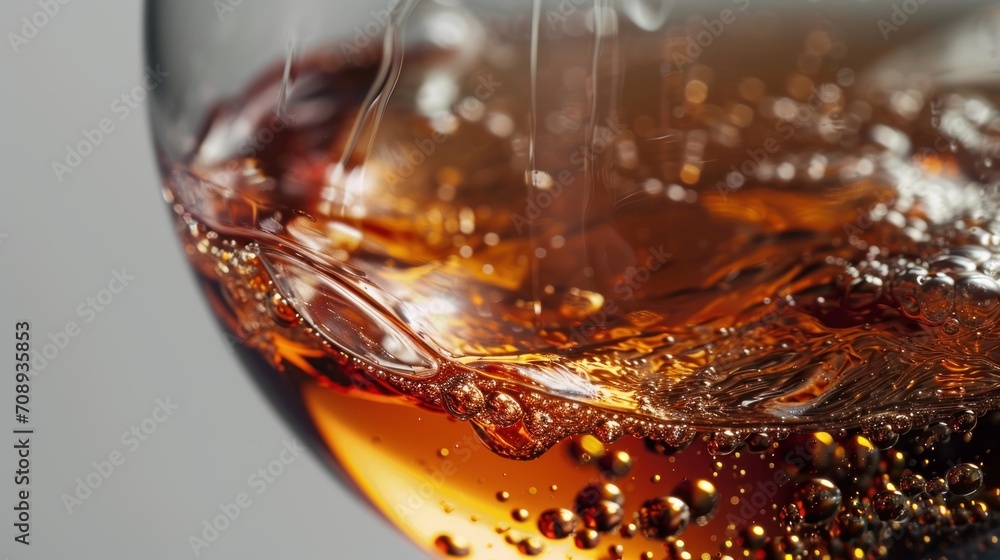 a close up of a glass of wine with a lot of water on the inside of the glass and a lot of bubbles on the outside of the inside of the glass. a close up of a glass of wine with a lot of water on the inside of the glass and a lot of bubbles on the outside of the inside of the glass.