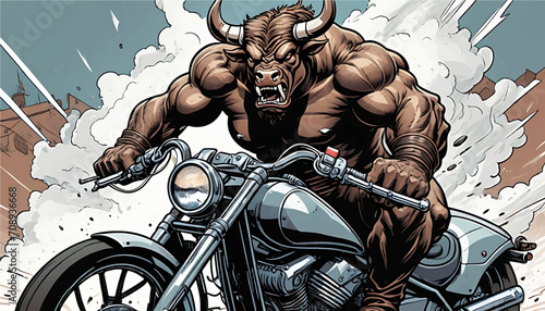 angry-bull-driving-motorcycle