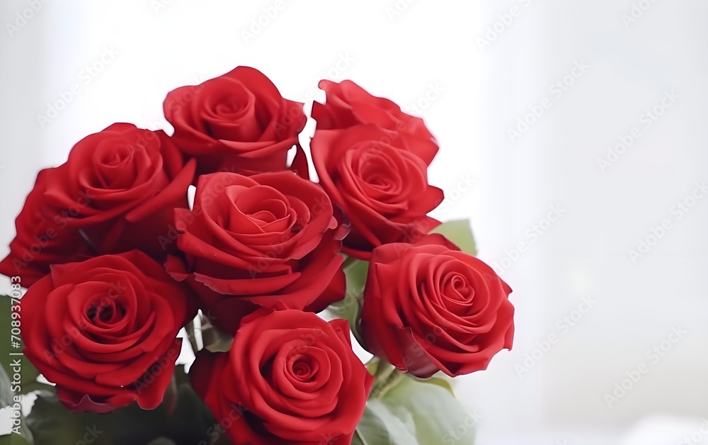 Bouquet of red roses on white background. Valentines Day Bouquet of red roses on white background. Valentines Day
