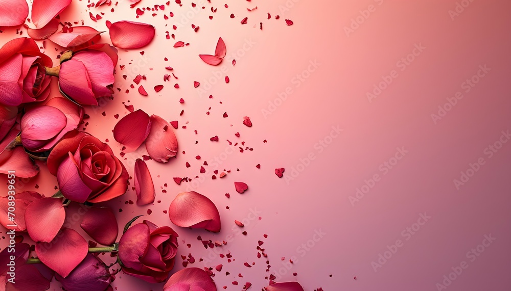 Valentine's Day Love with Pink Roses Valentine's Day Love with Pink Roses