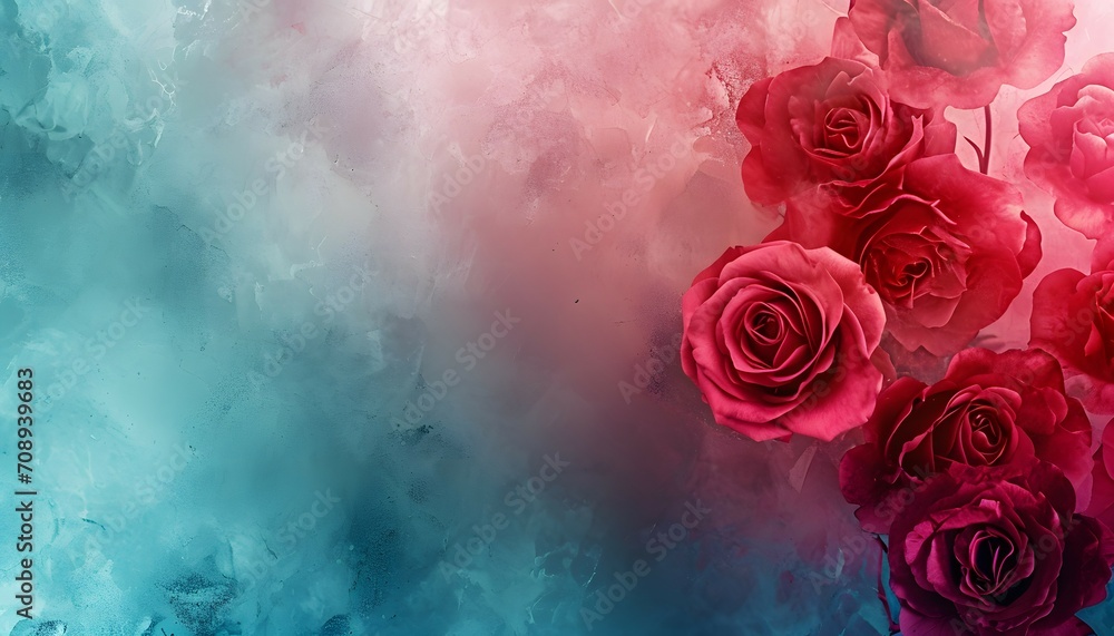 Valentine's Day Love with Pink Roses Valentine's Day Love with Pink Roses