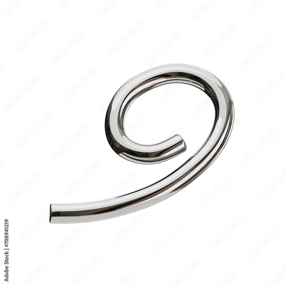 3D Number 9 Shape Chrome Text. 3d illustration, 3d element, 3d rendering. 3d visualization isolated on a transparent background 3D Number 9 Shape Chrome Text. 3d illustration, 3d element, 3d rendering. 3d visualization isolated on a transparent background