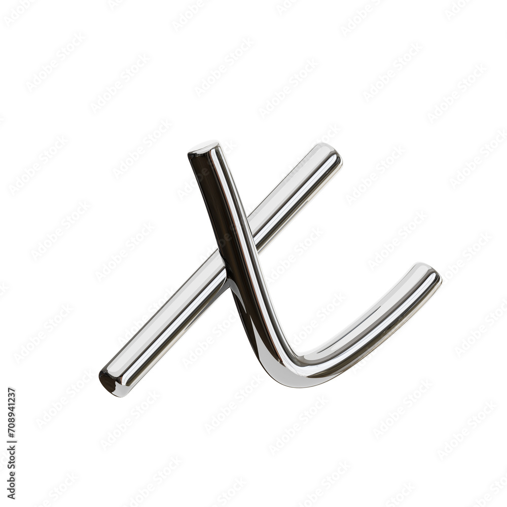X Letter 3D Shape Chrome Text. 3d illustration, 3d element, 3d rendering. 3d visualization isolated on a transparent background X Letter 3D Shape Chrome Text. 3d illustration, 3d element, 3d rendering. 3d visualization isolated on a transparent background