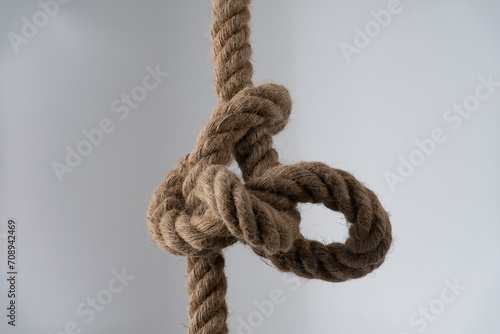 Close-up of a rope tied into a knot