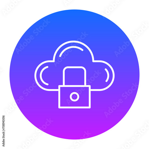 Cloud security Icon of Web Hosting iconset.