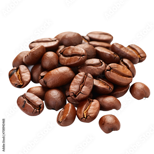coffee beans isolated on white, png