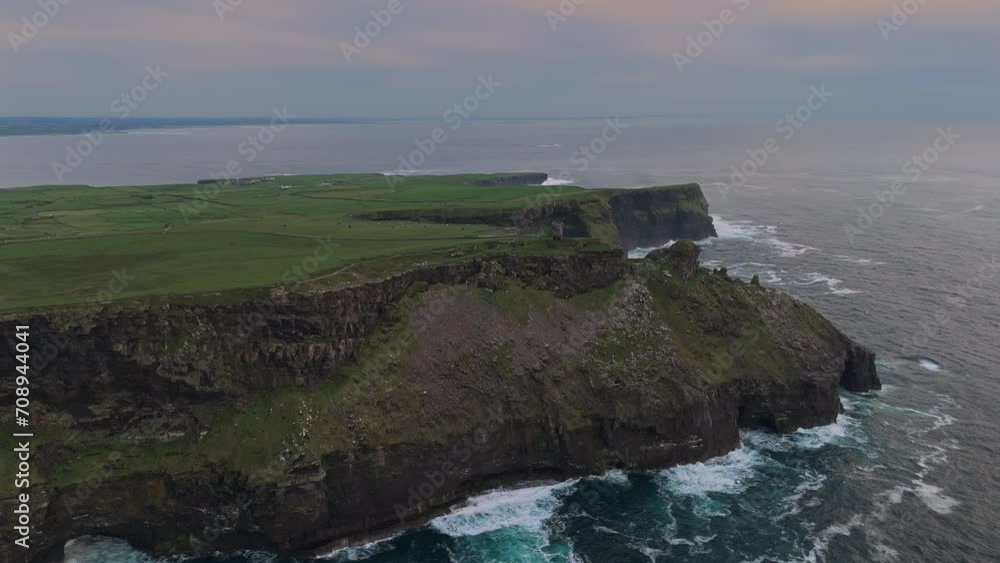 Moher Cliffs Ireland Aerial view Moher Cliffs Ireland Aerial view