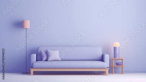 Sofa in room interior design