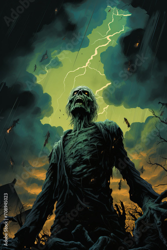 rise of the dead - Creepy Comic in 80s Style