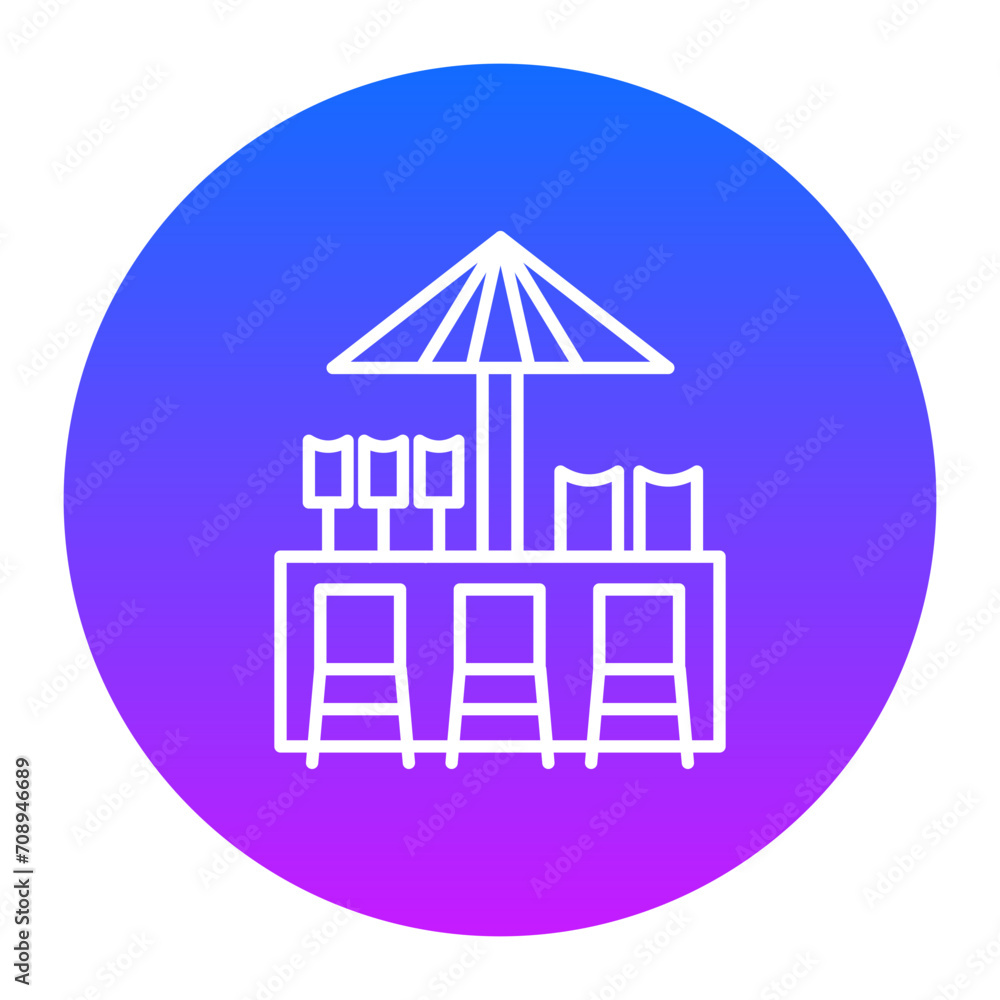 Naklejka premium Beach Bar Icon of Summer iconset.