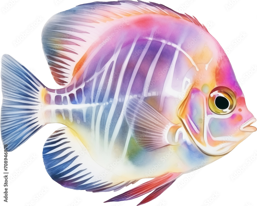 Tropical fish created with Generative AI technology Tropical fish created with Generative AI technology