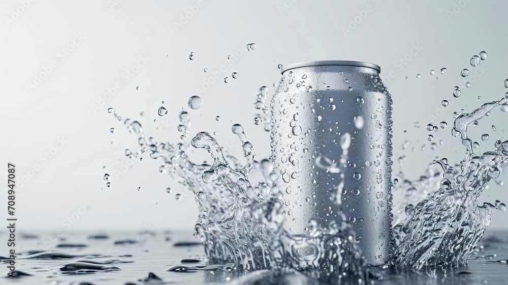 Silver Soft Drink Can Mockup Silver Soft Drink Can Mockup