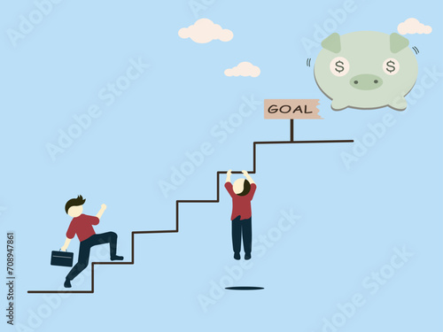 Businessmen who compete to reach their goals