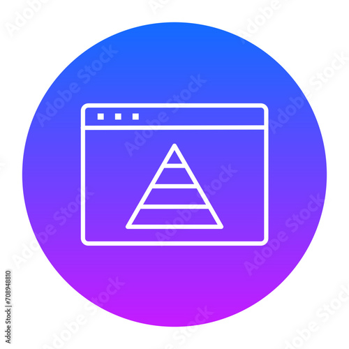 Website Pyramid Icon of SEO and SEM iconset.