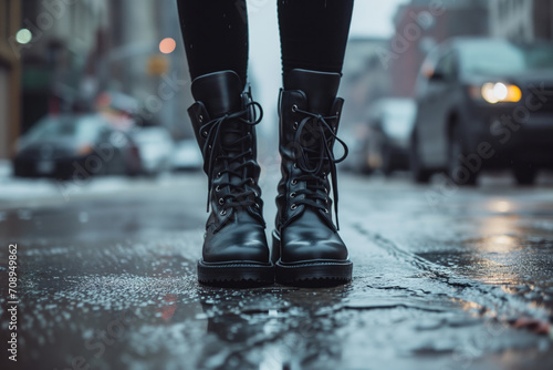 Fashion Forward, Edgy Black Boots Steal The Spotlight In The Urban Scene