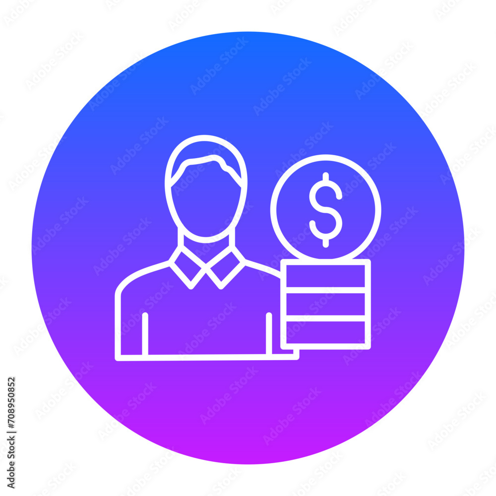 Male Financial Advisor Icon of Accounting iconset.