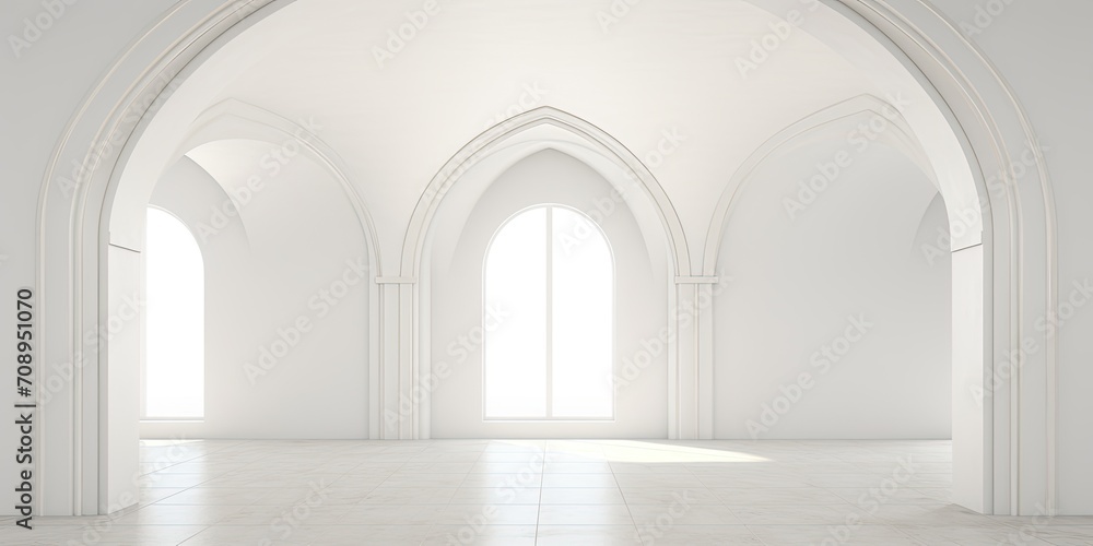 elegant white architectural element or isolated interior.