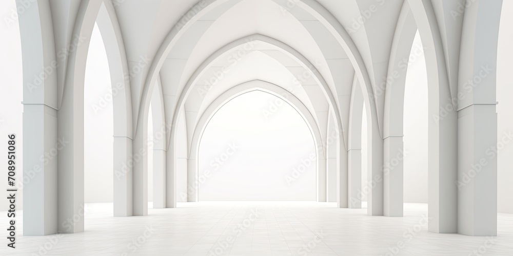 elegant white architectural element or isolated interior.