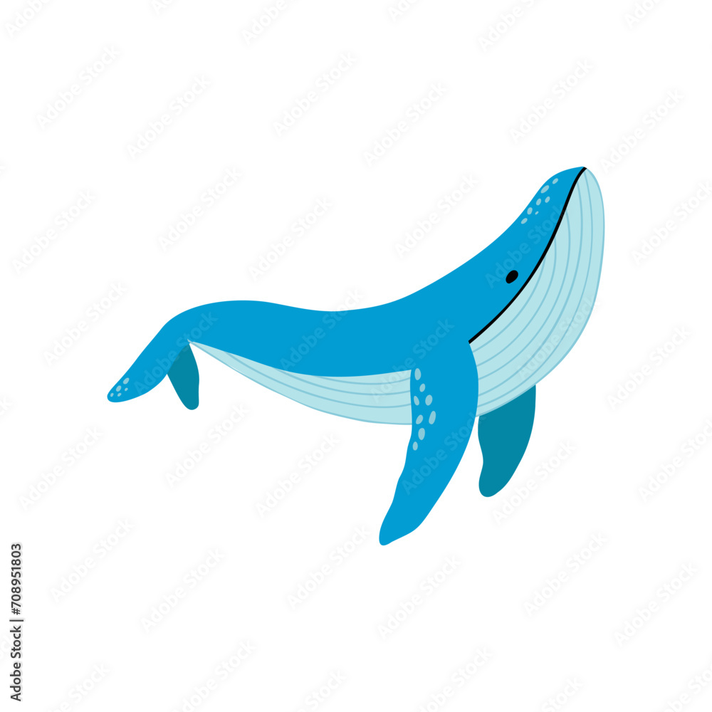 Blue whale icon vector illustration isolated on white background. Blue whale icon vector illustration isolated on white background.