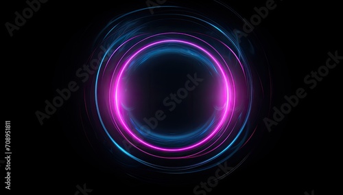 Neon Light, dynamic light with neon round frame.