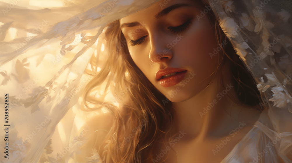 Fototapeta premium portrait of a woman bride