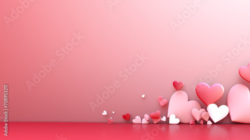 Romantic heart-shaped Valentine's Day background, symbolizing Valentine's Day, wedding, love © ma