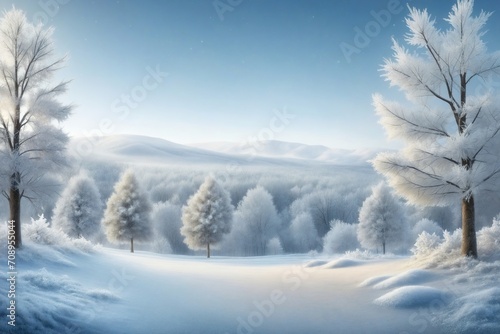 Winter ice and snow themed wallpaper © birdmanphoto