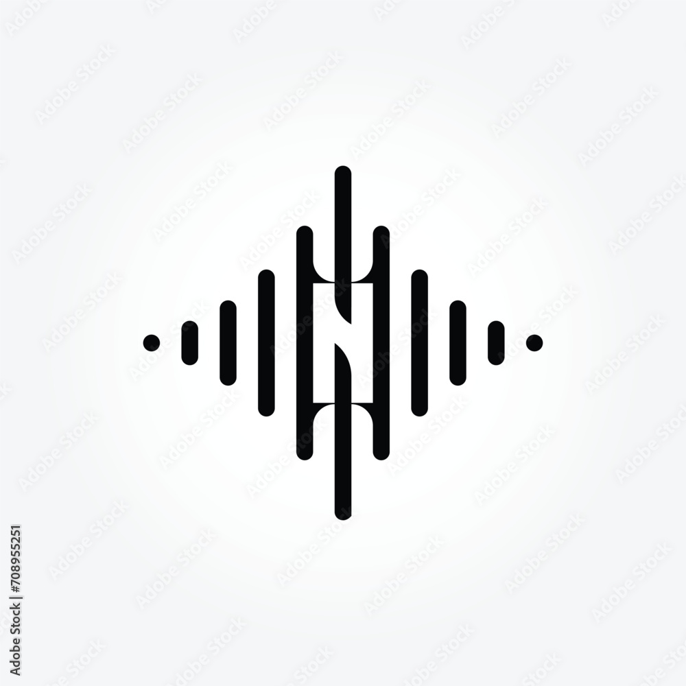 letter N Music logo design collection with gradient style letter N Music logo design collection with gradient style