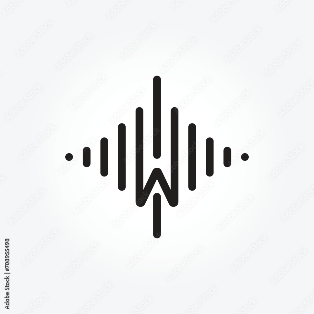 letter W Music logo design collection with gradient style letter W Music logo design collection with gradient style