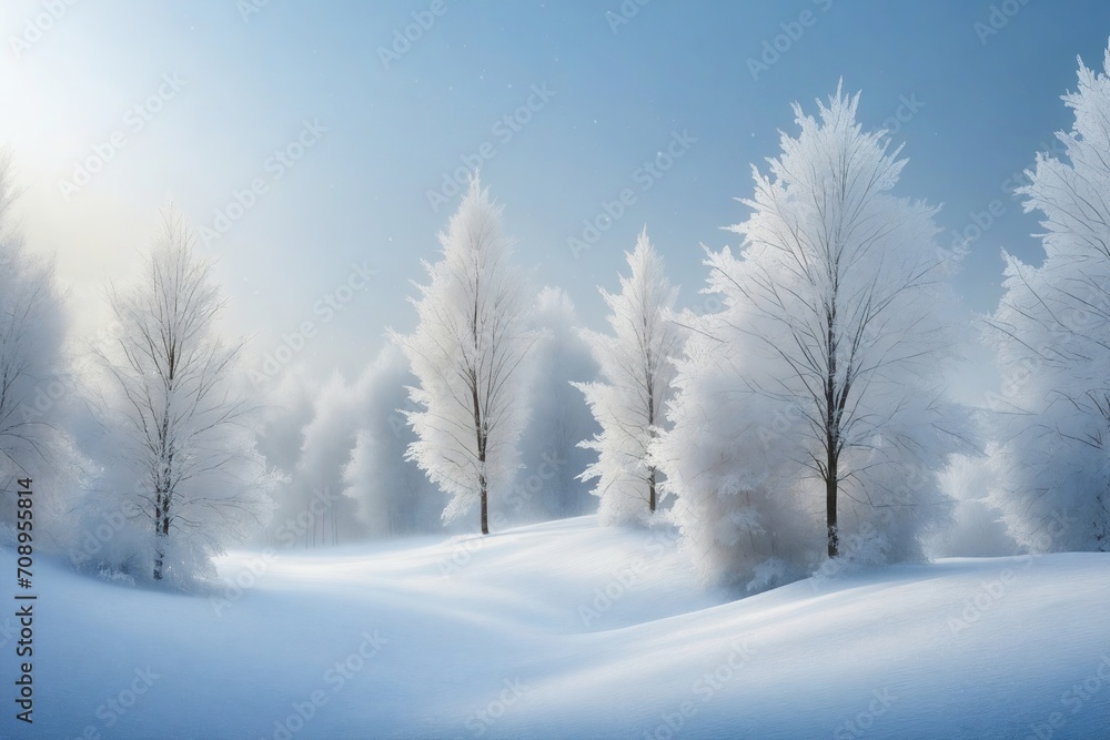 Fototapeta premium Winter ice and snow themed wallpaper