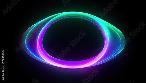 Neon Light, dynamic light with neon round frame.