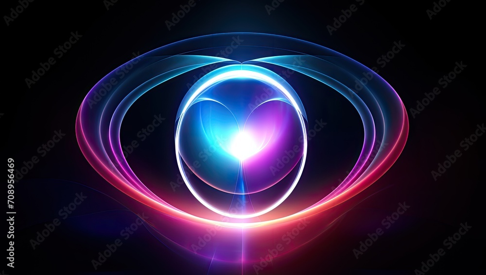 Neon light textured round circle background Neon light textured round circle background