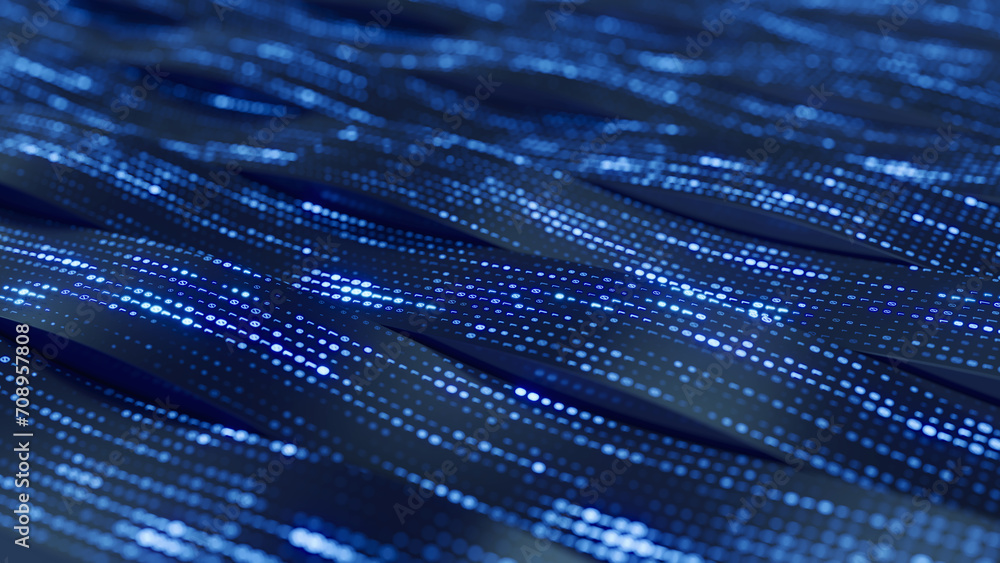 Waves of digital information concept - binare code waves background Waves of digital information concept - binare code waves background