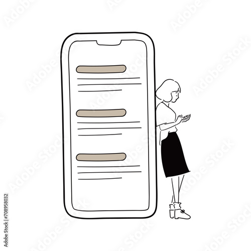 暇さえあればすぐにスマホを触る今時の女の子