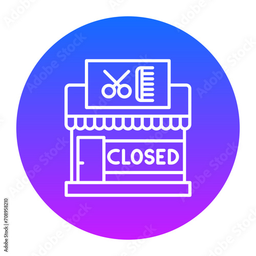 Close Shop Icon of Hair Salon iconset.