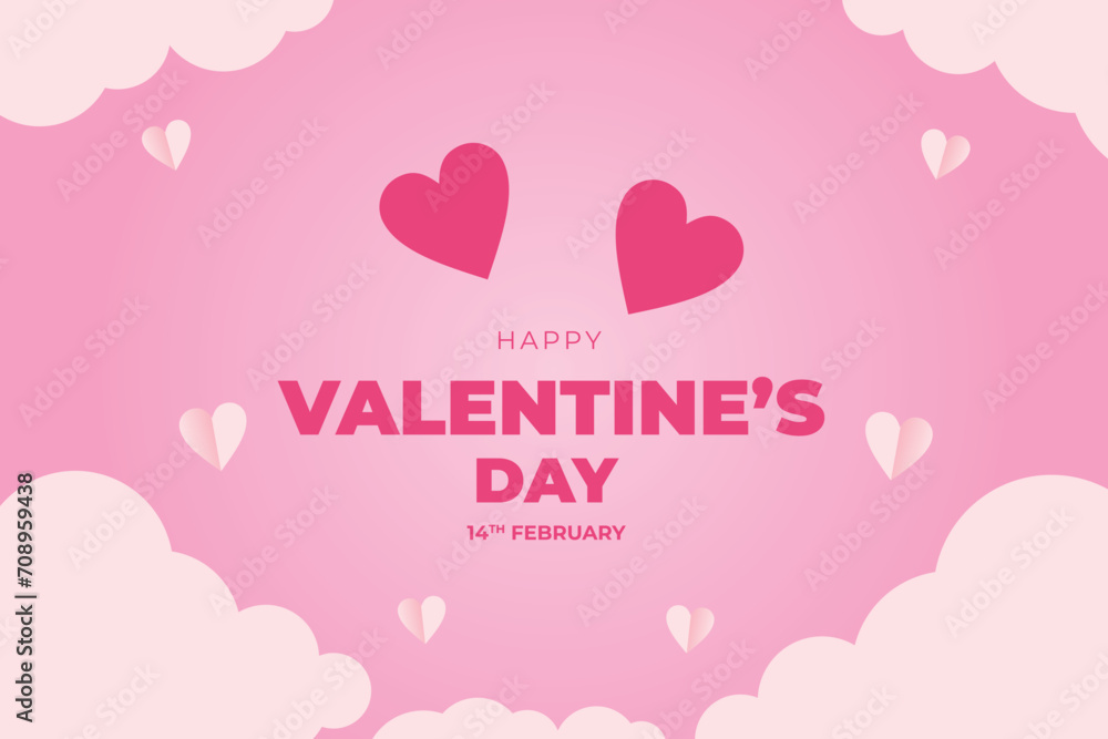 Valentine's Day background, Happy Valentine's Day banner