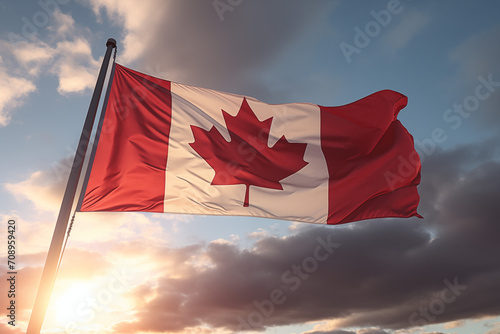 Canada flag. The country of Canada. The symbol of Canada.	
 photo