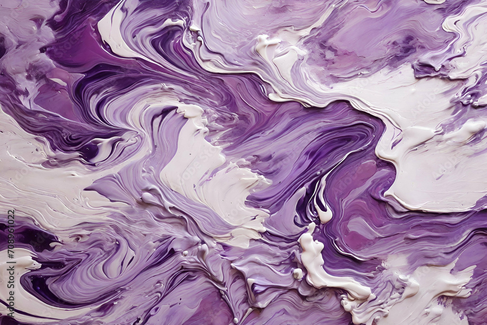 Abstract purple paint background. Acrylic texture with marble pattern