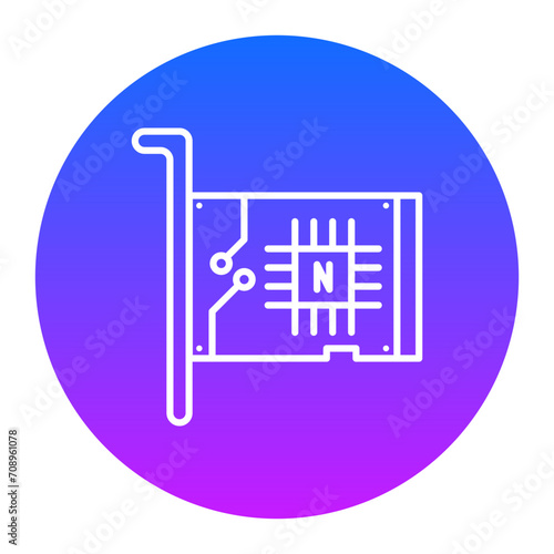 Network Interface Card Icon of Computer and Hardware iconset.