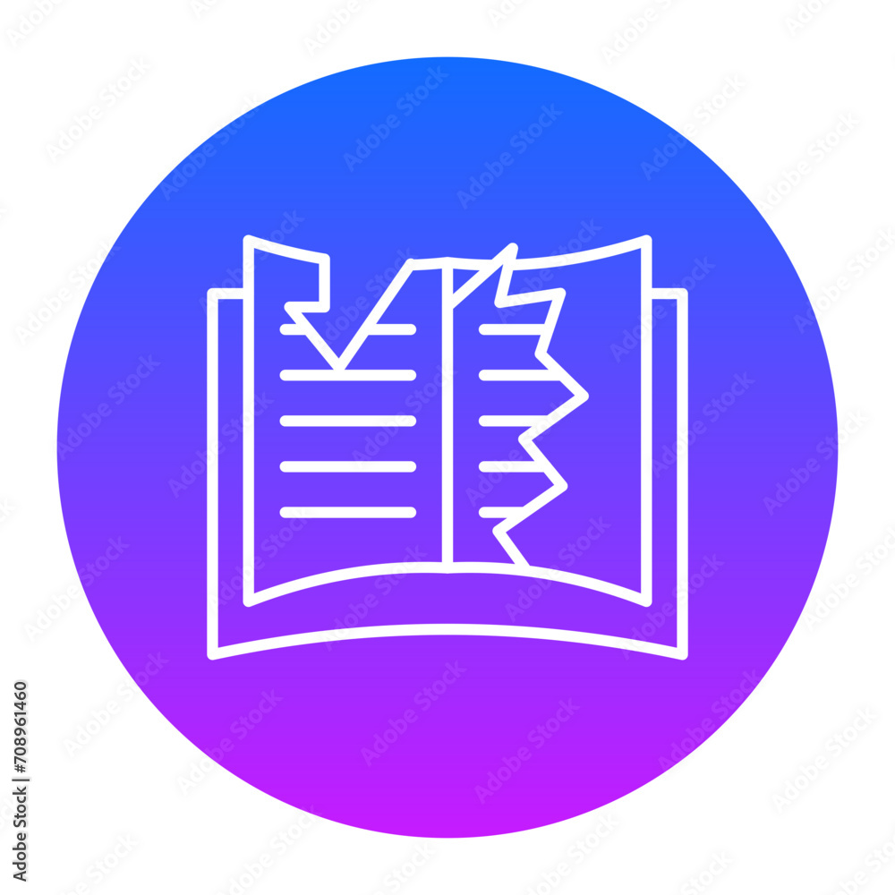 Teared Book Icon of Library iconset. Teared Book Icon of Library iconset.