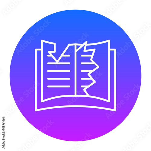 Teared Book Icon of Library iconset.