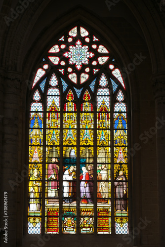 Gothic Tapestry of Light  Stained Glass of Saint Nicholas Church  Ghent