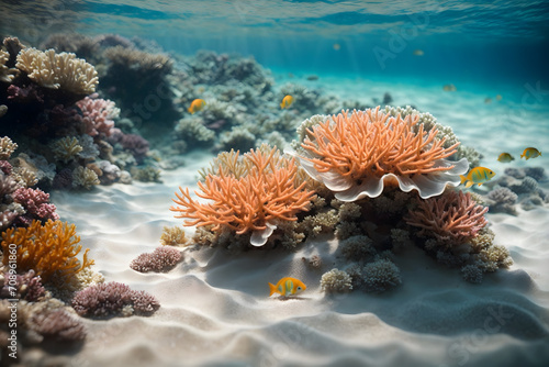 The symphony of underwater coral reefs and the fishes