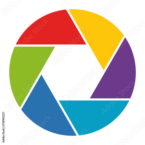Free Download Colorful camera lens diagram.Shutter graphic vector illustration.Infographic template. - GFXLoad